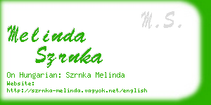 melinda szrnka business card